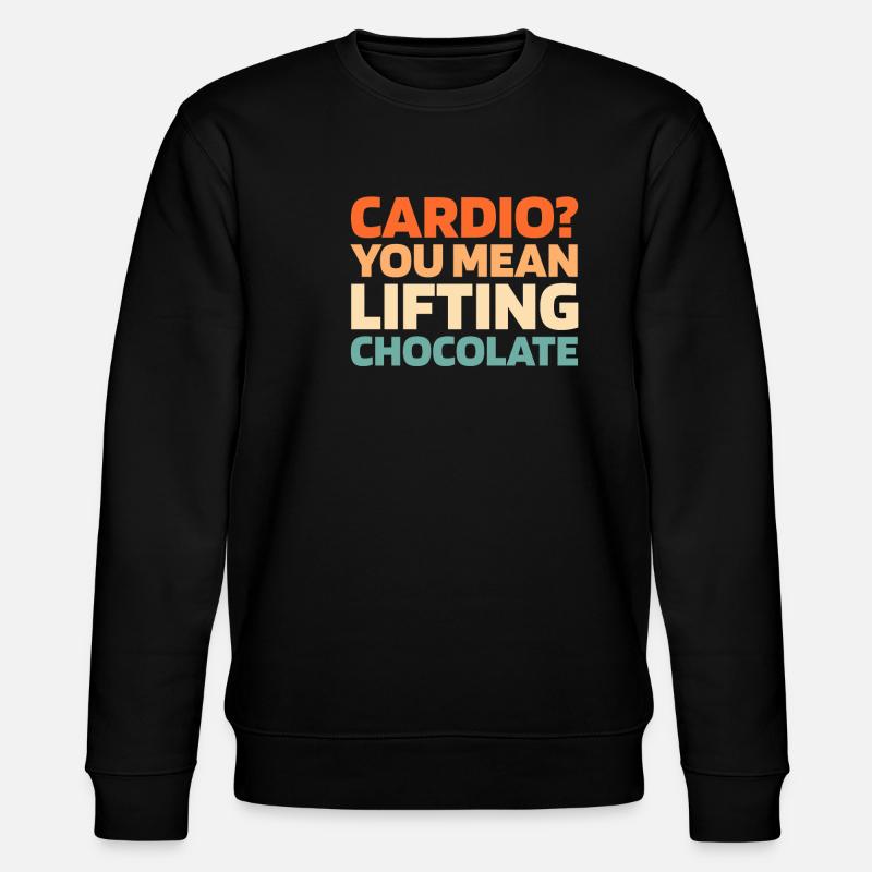Chocolat Chocolat Drôle Cardio Citation - Sweat bio CHANGER Stanley/Stella Unisexe - noir