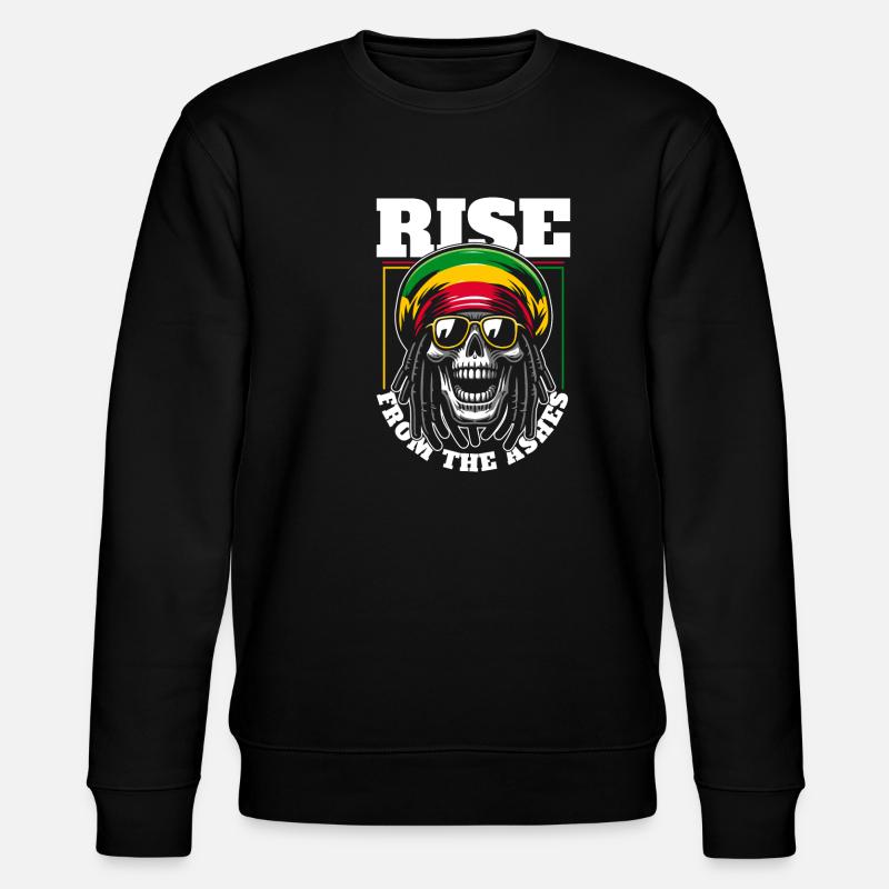 Crâne Reggae - Sweat bio CHANGER Stanley/Stella Unisexe - noir