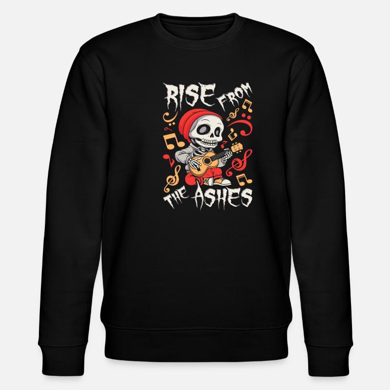 Ukulele Skeleton - Stanley/Stella CHANGER Unisex Organic Sweatshirt - black
