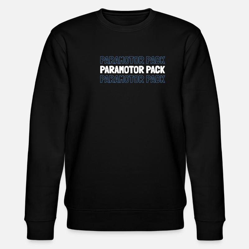 Paramotor Gleitschirmfliegen - Stanley/Stella Unisex Bio-Sweatshirt CHANGER  - Schwarz