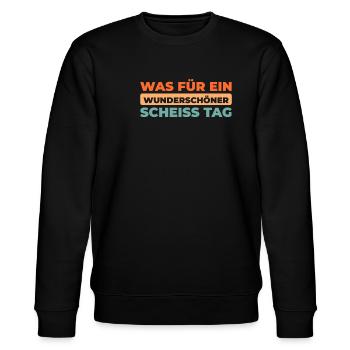 Schwarzer Humor - Stanley/Stella Unisex Bio-Sweatshirt CHANGER  - Schwarz - Vorne - Nik (191cm) & Marisol (170cm)