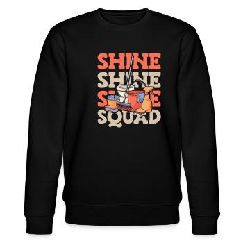Cleaner Squad - Stanley/Stella CHANGER Unisex Organic Sweatshirt - black - Front - Nik (191cm) & Marisol (170cm)