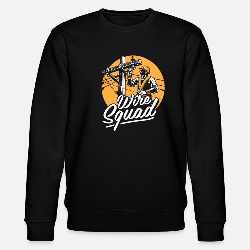 Lineman Squad - Stanley/Stella CHANGER Unisex Organic Sweatshirt - black