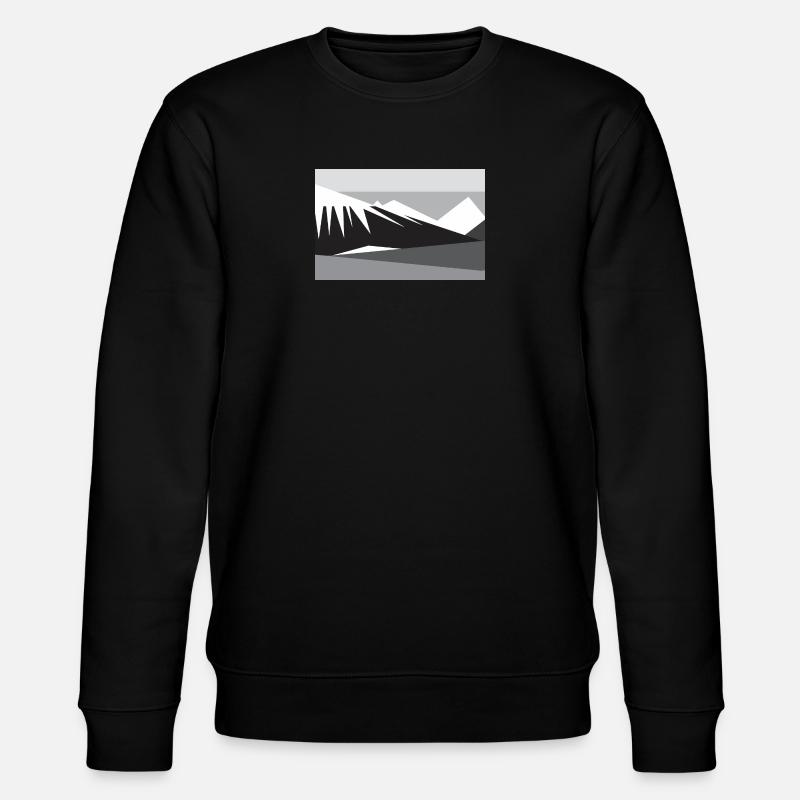 Geometic mountain silhouette - Stanley/Stella CHANGER Unisex Organic Sweatshirt - black