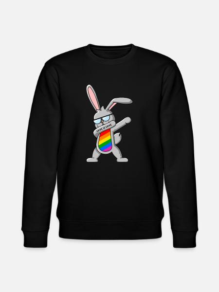 Gay Pride Dab Dance Bunny - Sweat bio CHANGER Stanley/Stella Unisexe - noir