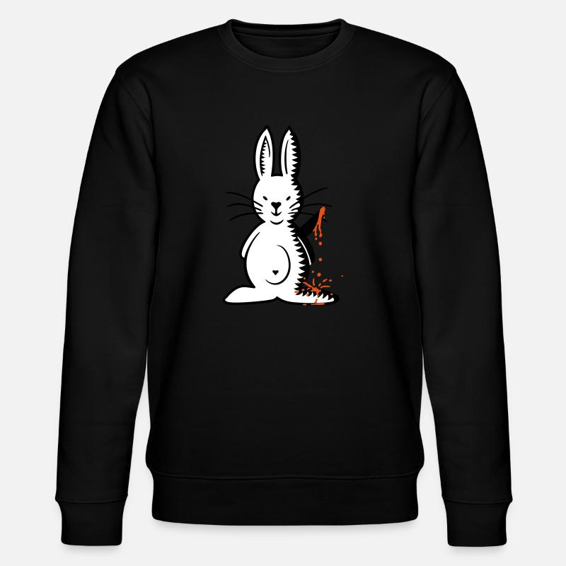 Killer Bunny / Ripper bunny (3c) - Stanley/Stella CHANGER Unisex Organic Sweatshirt - black