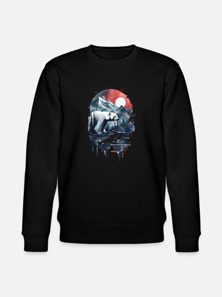 Polar Bear - Stanley/Stella CHANGER Unisex Organic Sweatshirt - black