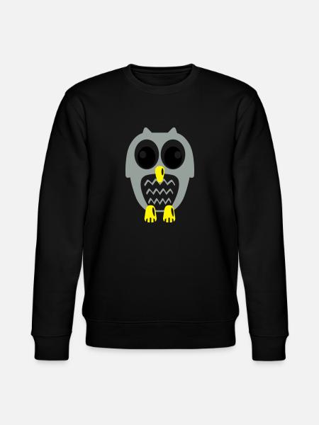 Süße Eule - Stanley/Stella Unisex Bio-Sweatshirt CHANGER  - Schwarz