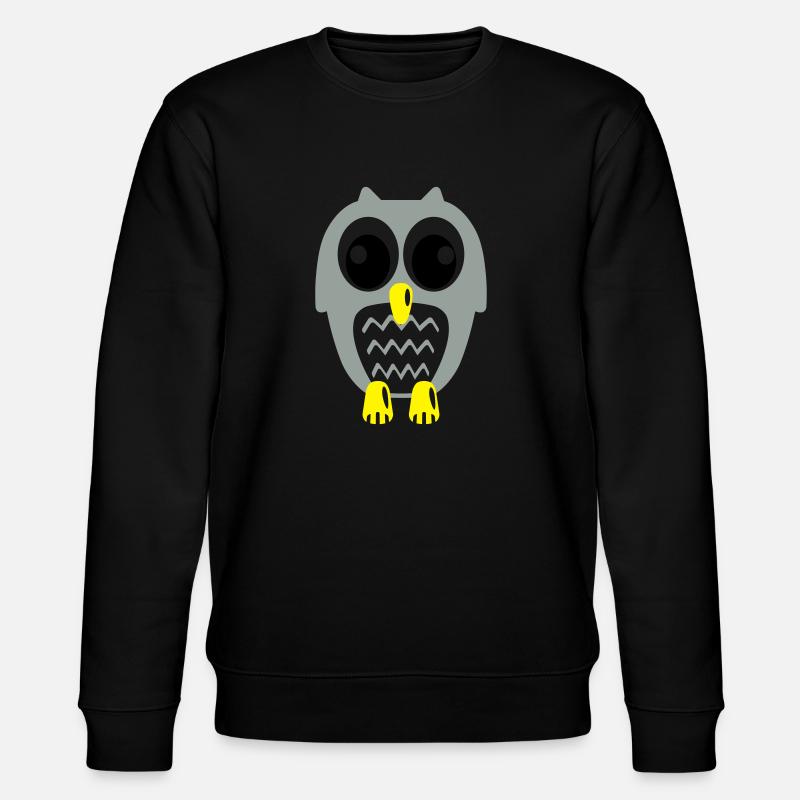 Süße Eule - Stanley/Stella Unisex Bio-Sweatshirt CHANGER  - Schwarz