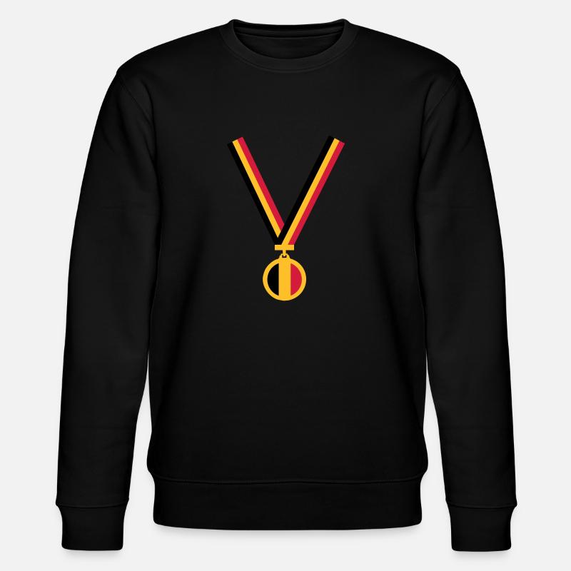 gold_medal_be_flag_3_clr - Sweat bio CHANGER Stanley/Stella Unisexe - noir
