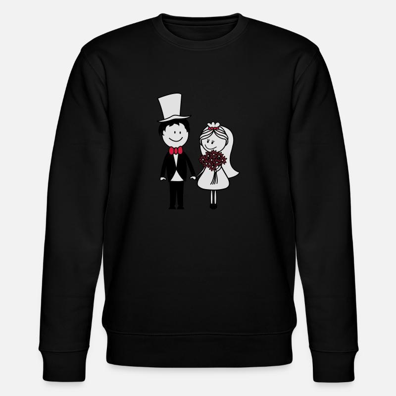 hochzeit - Stanley/Stella Unisex Bio-Sweatshirt CHANGER  - Schwarz