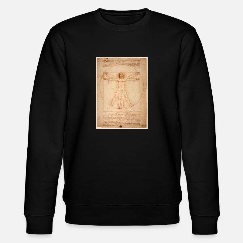 Leonardo da Vinci humain - Sweat bio CHANGER Stanley/Stella Unisexe - noir