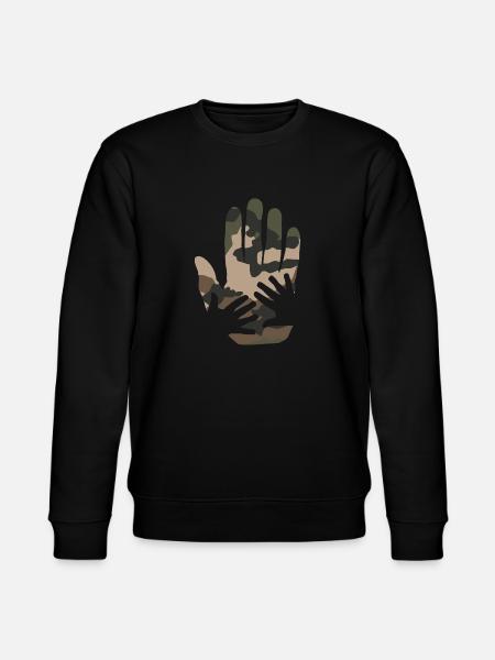 camo hands french army pattern - Stanley/Stella CHANGER Unisex Organic Sweatshirt - black