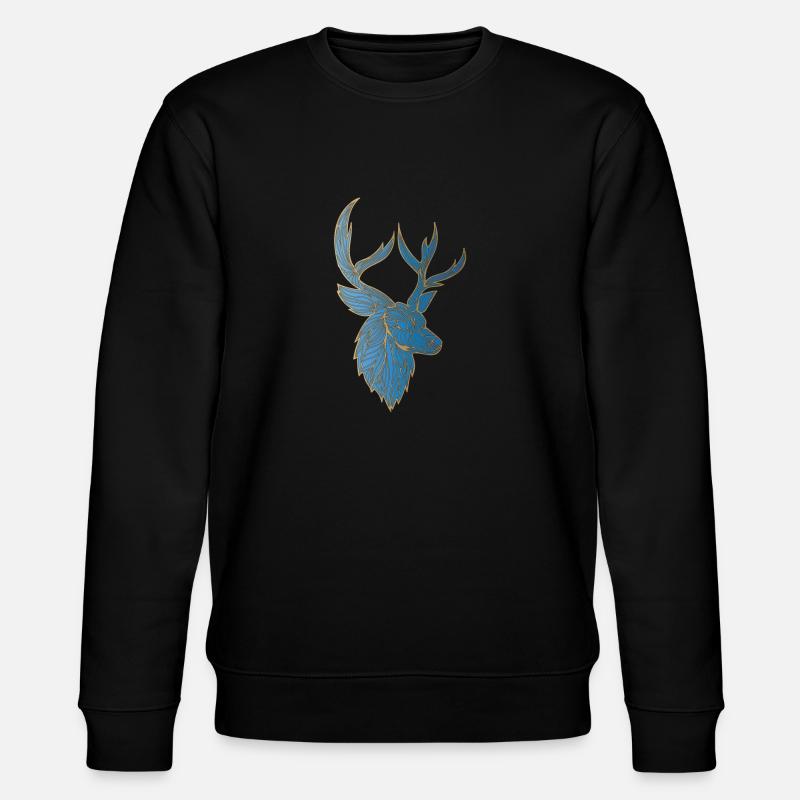 Deer - Game - Hunter - Stanley/Stella CHANGER Unisex Organic Sweatshirt - black