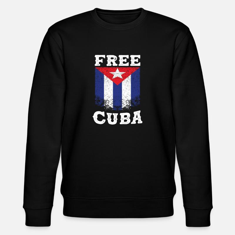 Vintage Free Cuba - Cuba Flag - Sweat bio CHANGER Stanley/Stella Unisexe - noir