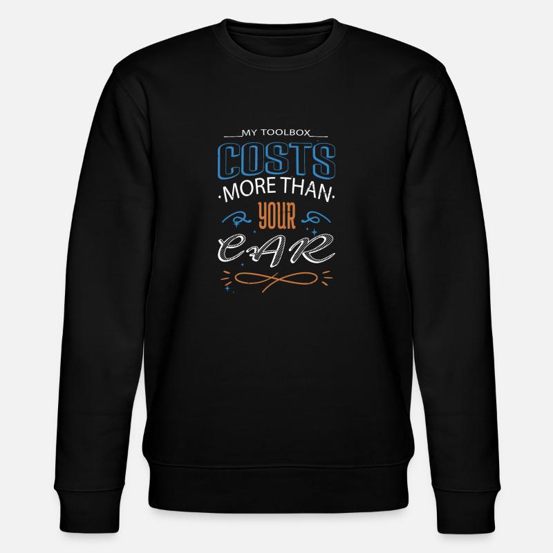 jokes baseballtshirt gift idea - Stanley/Stella CHANGER Unisex Organic Sweatshirt - black