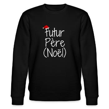 Futur père noël cadeau futur papa - Sweat bio CHANGER Stanley/Stella Unisexe - noir - Devant - Nik (191cm) & Marisol (170cm)