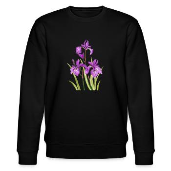 Blumen - Stanley/Stella Unisex Bio-Sweatshirt CHANGER  - Schwarz - Vorne - Nik (191cm) & Marisol (170cm)