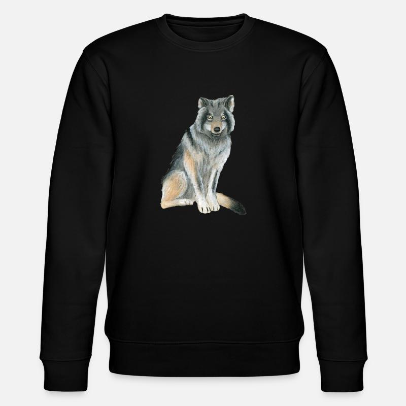 Wolf - Stanley/Stella Unisex Bio-Sweatshirt CHANGER  - Schwarz