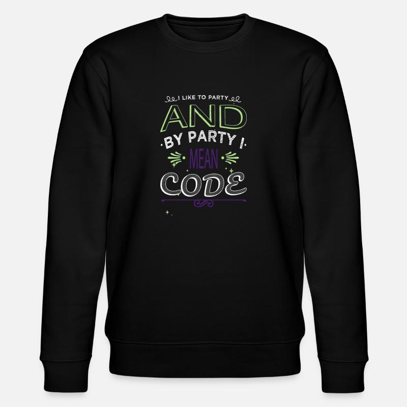 Programming Computer Scientist Happy - Stanley/Stella CHANGER Unisex Organic Sweatshirt - black