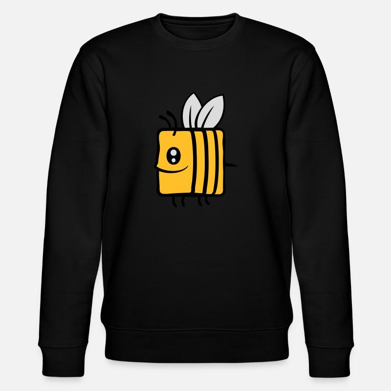 Square little cute bee - Stanley/Stella CHANGER Unisex Organic Sweatshirt - black