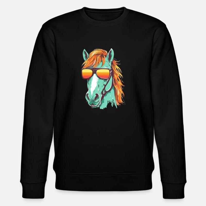Reto das Pferd - Stanley/Stella Unisex Bio-Sweatshirt CHANGER  - Schwarz