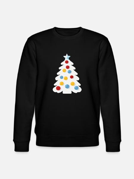 Snowy Christmas tree - Stanley/Stella CHANGER Unisex Organic Sweatshirt - black