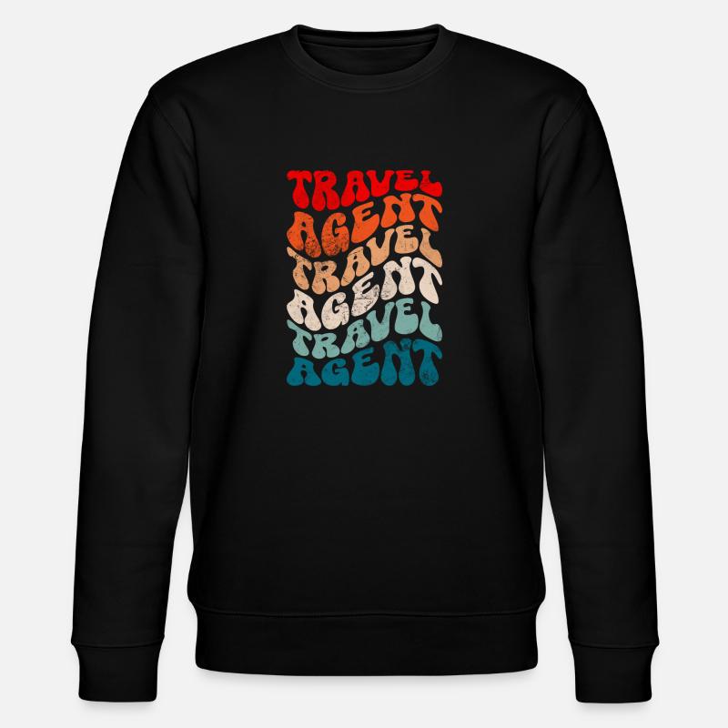 Agent de voyage rétro - Sweat bio CHANGER Stanley/Stella Unisexe - noir