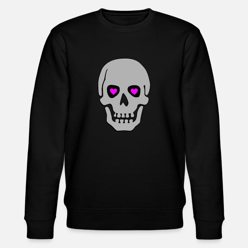 Crâne amoureux 02 - Sweat bio CHANGER Stanley/Stella Unisexe - noir