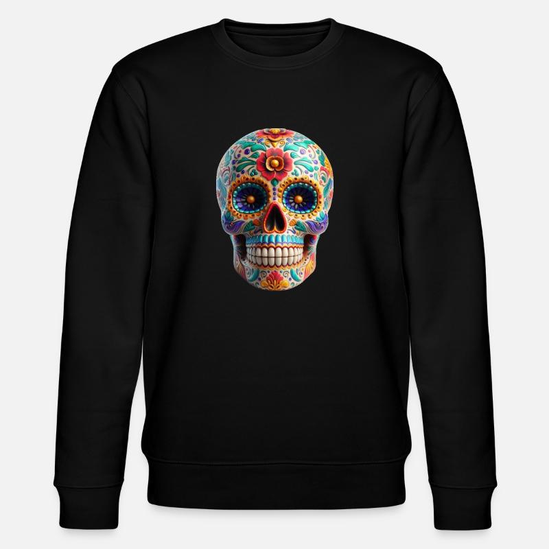 Zuckerschädel - Stanley/Stella Unisex Bio-Sweatshirt CHANGER  - Schwarz