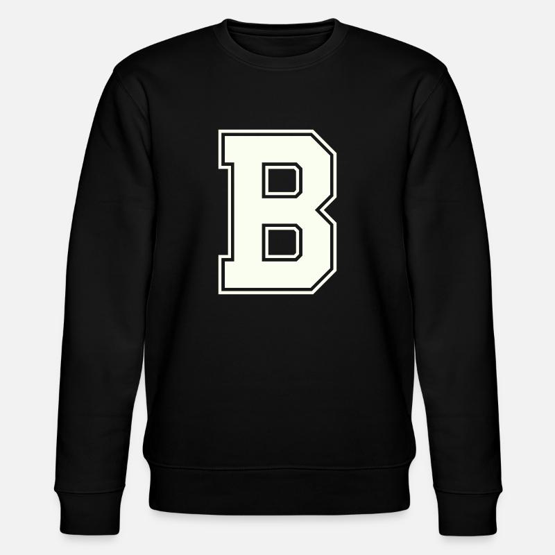 B Buchstabe - Stanley/Stella Unisex Bio-Sweatshirt CHANGER  - Schwarz