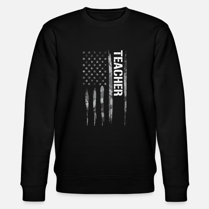 Enseignant - Drapeau américain - Sweat bio CHANGER Stanley/Stella Unisexe - noir