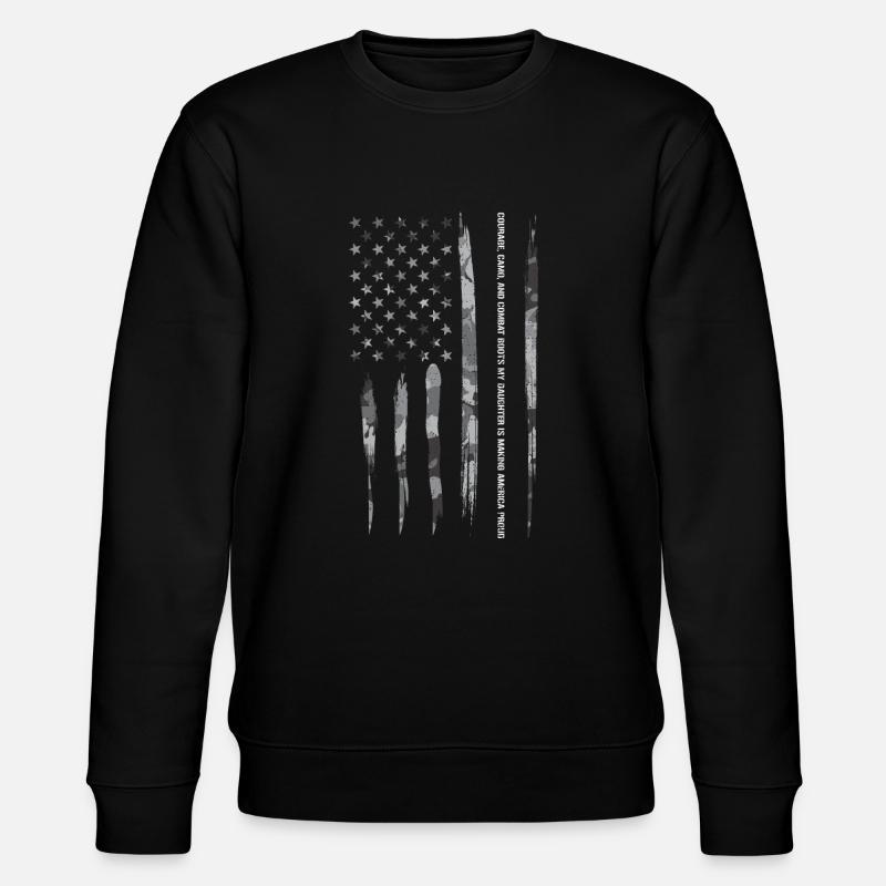 Courage, Camo, And Combat Boots... - Stanley/Stella CHANGER Unisex Organic Sweatshirt - black