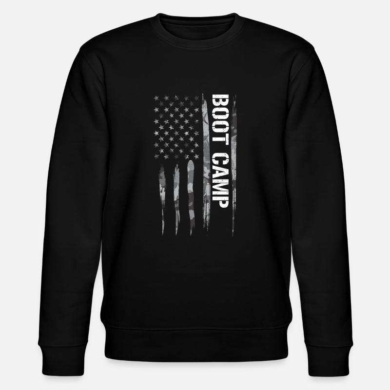 Boot Camp - Drapeau américain - Sweat bio CHANGER Stanley/Stella Unisexe - noir
