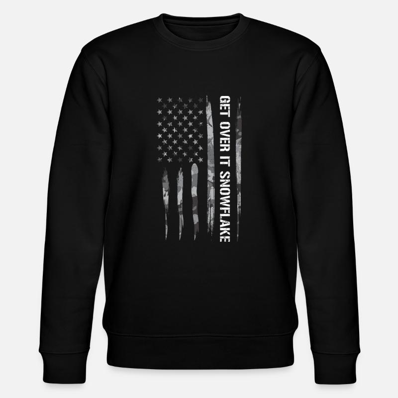 Get Over It Snowflake - Stanley/Stella CHANGER Unisex Organic Sweatshirt - black