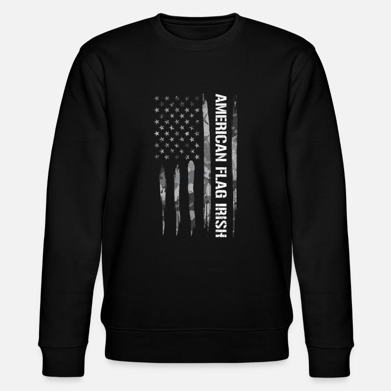 Drapeau américain irlandais - Sweat bio CHANGER Stanley/Stella Unisexe - noir