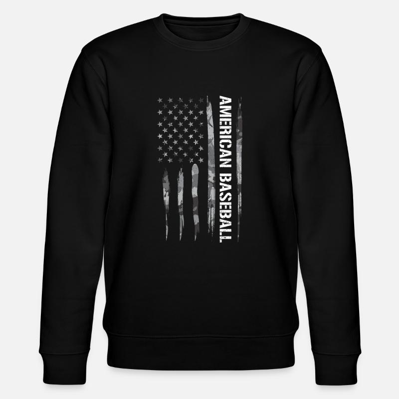 Baseball américain - Drapeau américain - Sweat bio CHANGER Stanley/Stella Unisexe - noir