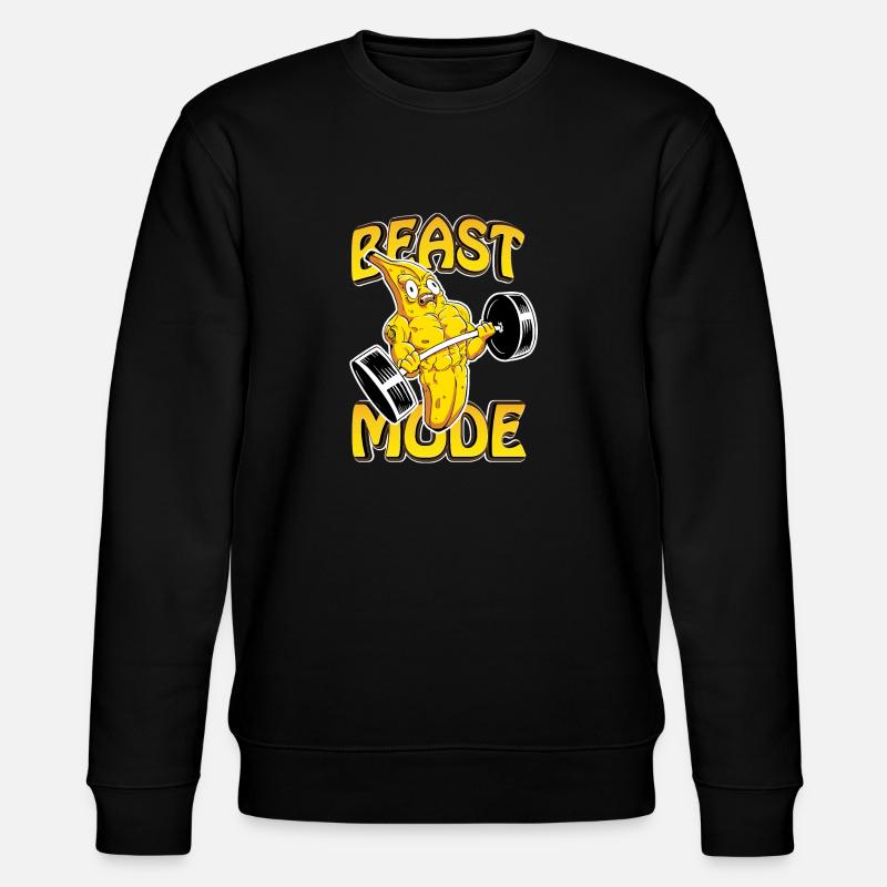 Beast Mode Banane Geschenk - Stanley/Stella Unisex Bio-Sweatshirt CHANGER  - Schwarz