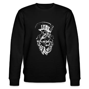 Arzt der Pest - Stanley/Stella Unisex Bio-Sweatshirt CHANGER  - Schwarz - Vorne - Nik (191cm) & Marisol (170cm)