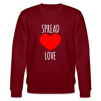 Spread Love : Citation d’amoureux - Sweat bio CHANGER Stanley/Stella Unisexe - bordeaux - Devant - Nik (191cm) & Marisol (170cm)