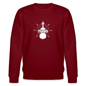 First name Tiago - Stanley/Stella CHANGER Unisex Organic Sweatshirt - burgundy - Front - Nik (191cm) & Marisol (170cm)