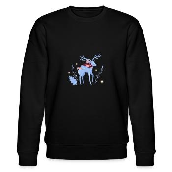 Enfant qui dort sur le cerf - Sweat bio CHANGER Stanley/Stella Unisexe - noir - Devant - Nik (191cm) & Marisol (170cm)