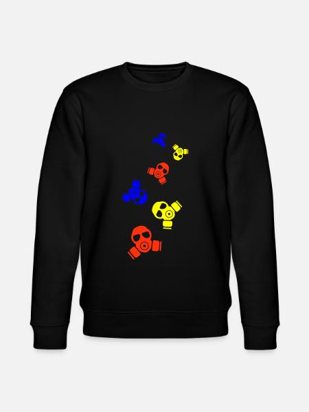 Gas mask symbol - Stanley/Stella CHANGER Unisex Organic Sweatshirt - black