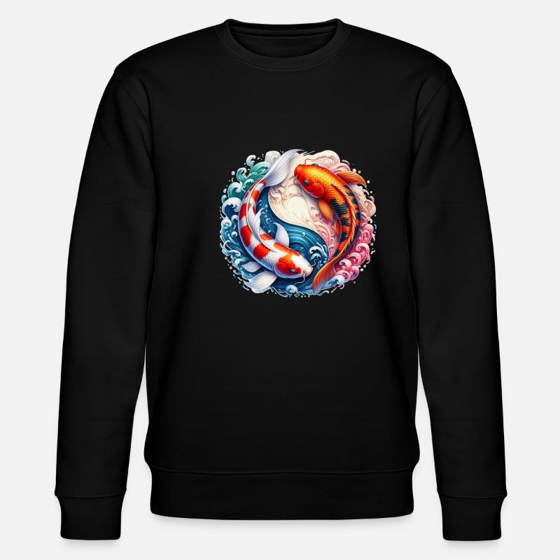 Koi-Karpfen - Stanley/Stella Unisex Bio-Sweatshirt CHANGER  - Schwarz