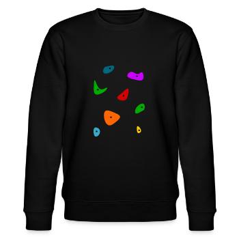 climbing wall - Stanley/Stella CHANGER Unisex Organic Sweatshirt - black - Front - Nik (191cm) & Marisol (170cm)