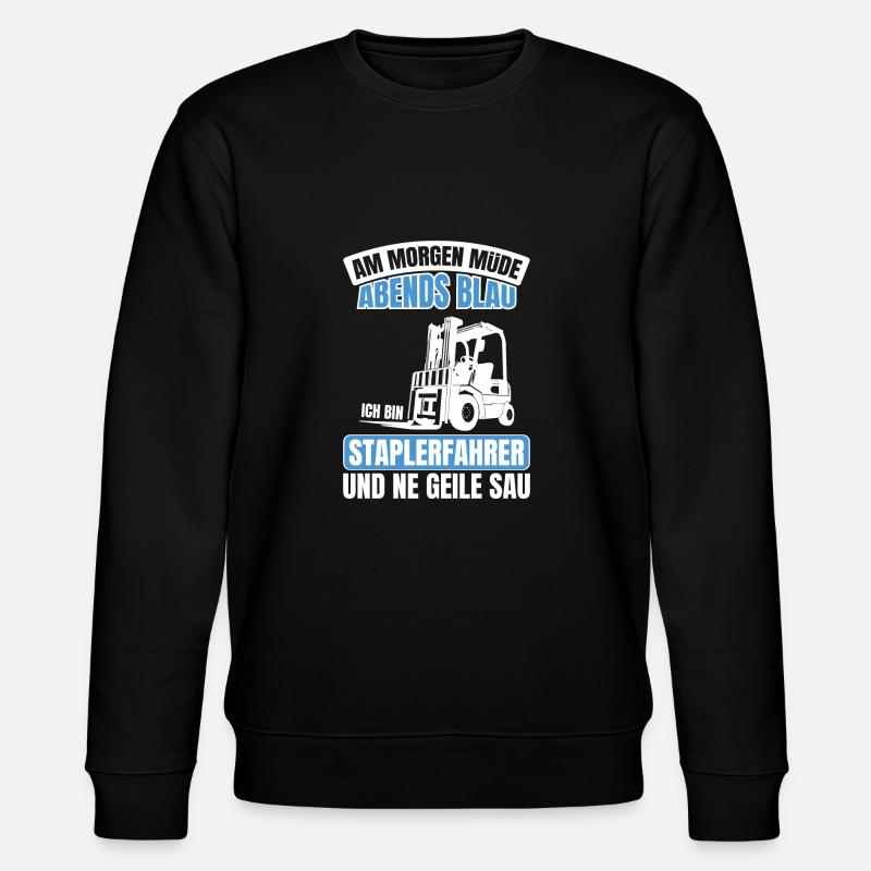 Staplerfahrer Gabelstaplerfahrer Gabelstapler - Stanley/Stella Unisex Bio-Sweatshirt CHANGER  - Schwarz