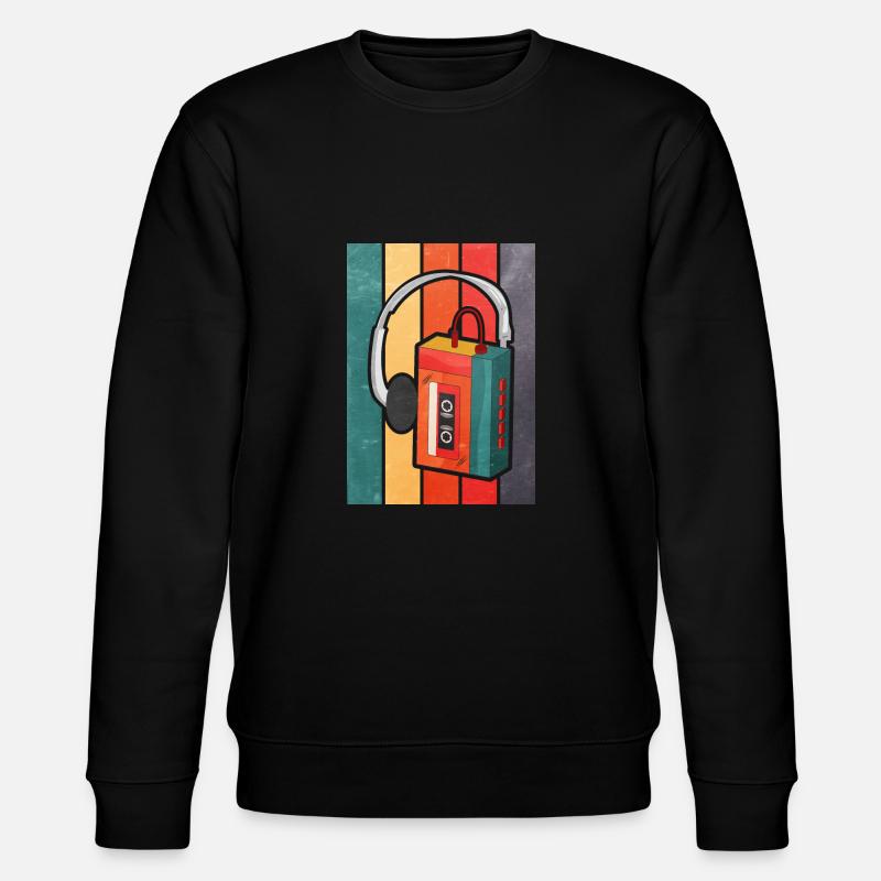 Walkman - geschenkidee - Stanley/Stella Unisex Bio-Sweatshirt CHANGER  - Schwarz