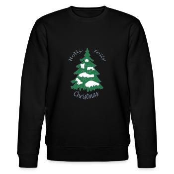 Holly Jolly Christmas - Stanley/Stella CHANGER Unisex Organic Sweatshirt - black - Front - Nik (191cm) & Marisol (170cm)