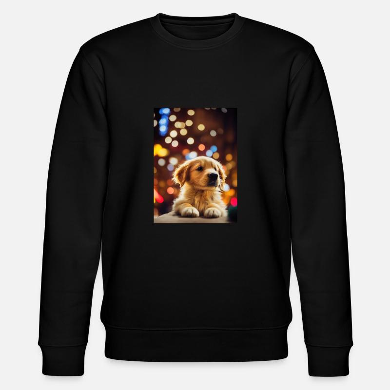 Weihnachtswelpe - Stanley/Stella Unisex Bio-Sweatshirt CHANGER  - Schwarz
