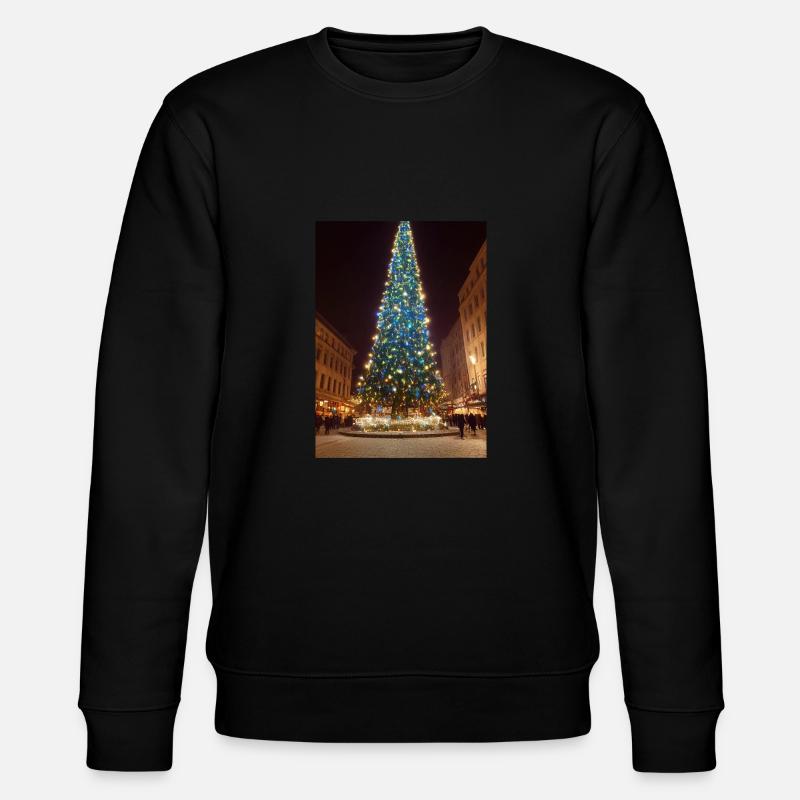Hoher Weihnachtsbaum - Stanley/Stella Unisex Bio-Sweatshirt CHANGER  - Schwarz